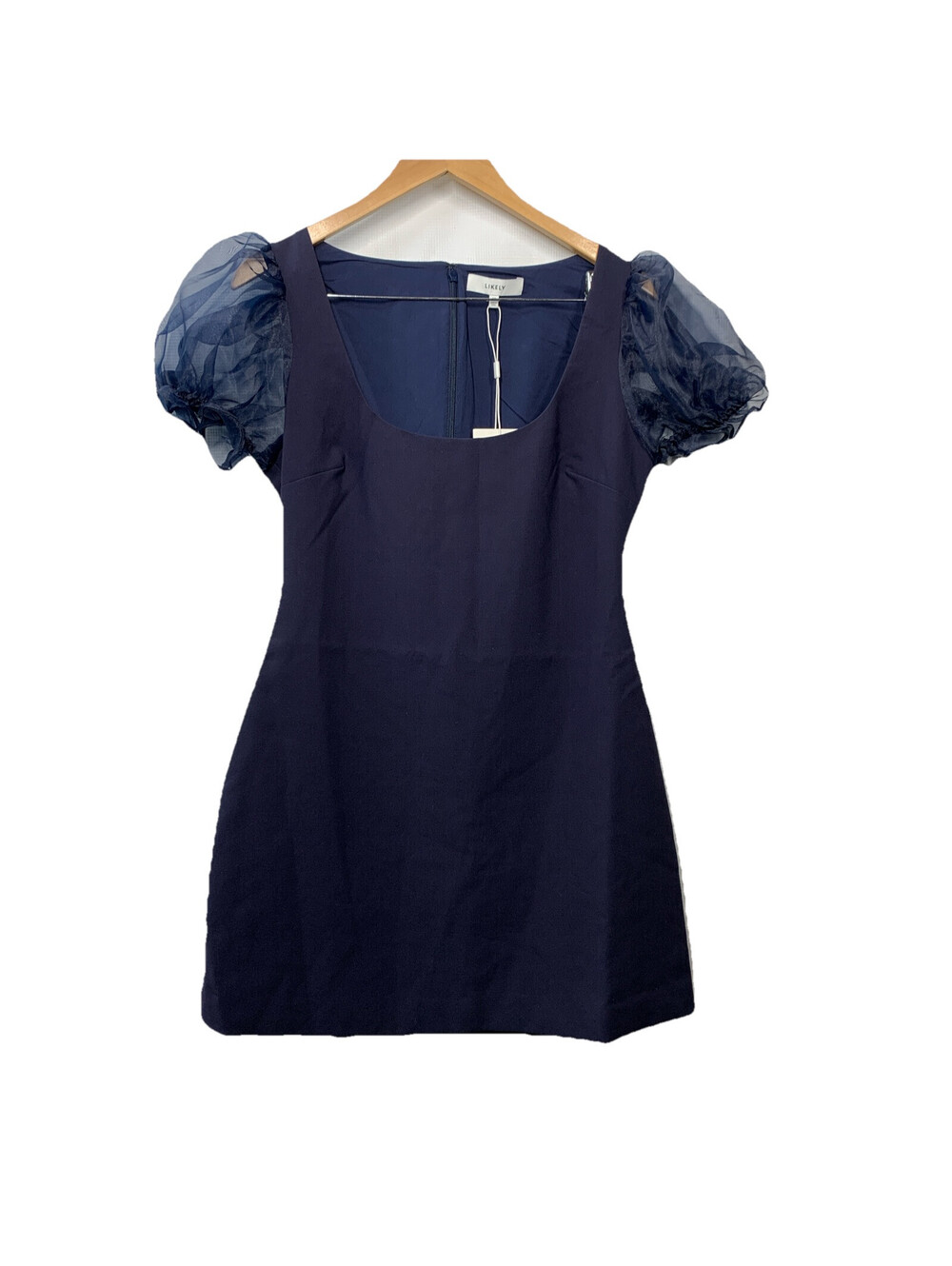 Likely Women's Ari Mini Dress Women's Navy Short Size 10 Back Zipper Navy Blue